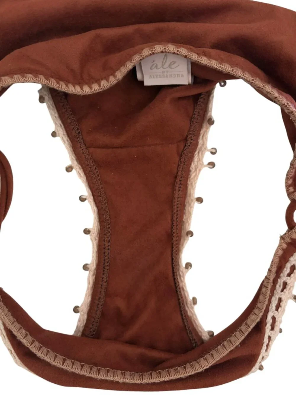 ALE ALESSANDRA tassel fringe faux suede bikini sz M